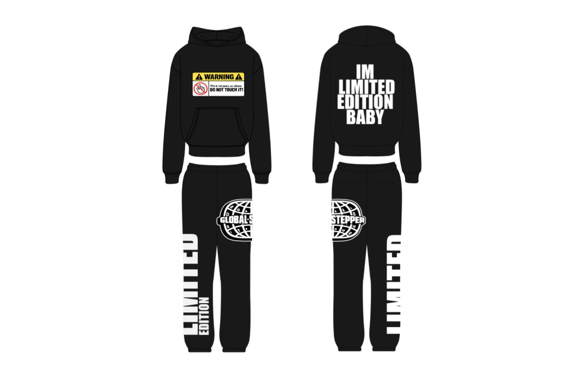 Black GLOBALSTEPPER Limited Edition tracksuit
