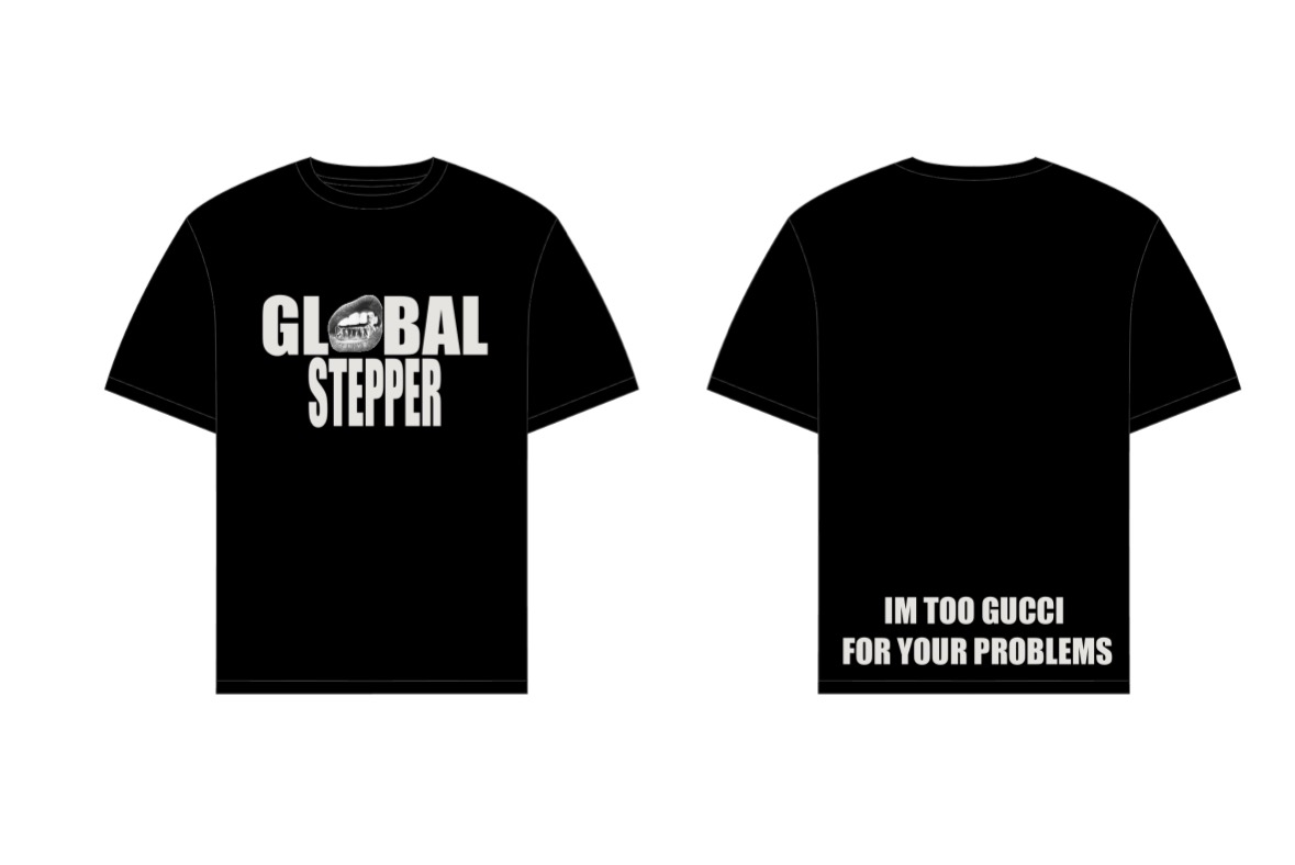 Black GLOBALSTEPPER Too Gucci T-shirt